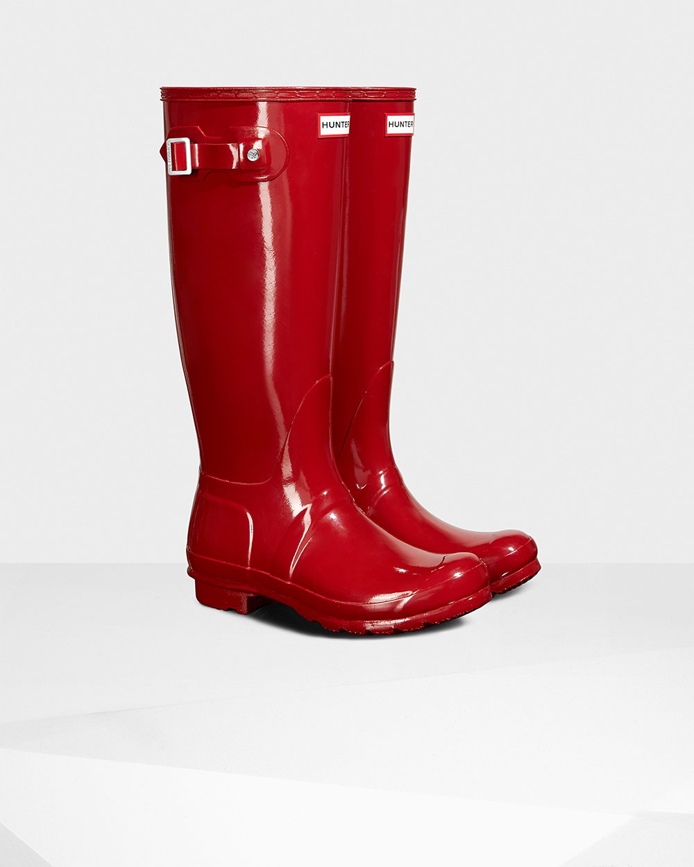 Hunter Mujer Original Gloss - Botas de Lluvia Rojas - 120-FCBLUK